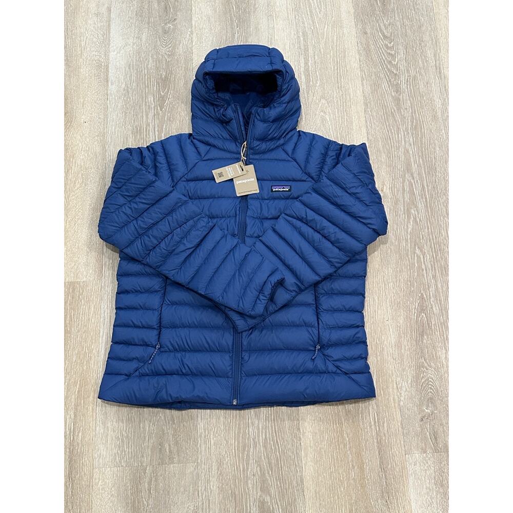 Patagonia Down Sweater Hoodie, Men's Large, Clement Blue, NWT